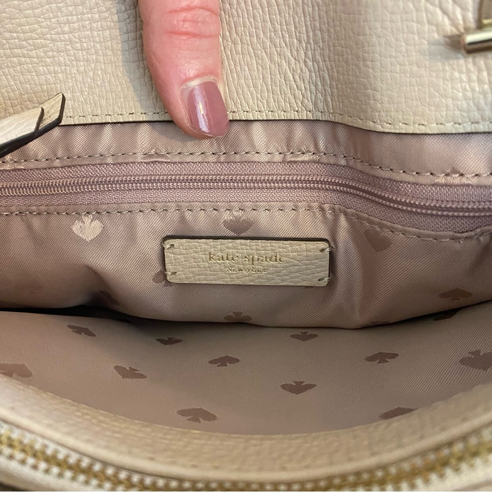 KATE‎ SPADE Jordyn medium chain handle tote bag beige with crossbody strap - Picture 6 of 10